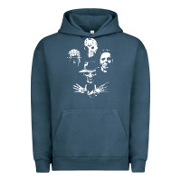 Pigment Midnight Navy horror and scream film Urban Hoodie - artisFamous