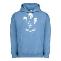 Pigment Pebble Blue horror and scream film Urban Hoodie - artisFamous
