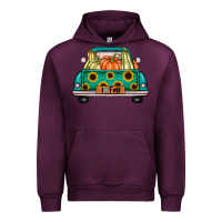 Mauve Wine i love fall truck Urban Hoodie - artisFamous