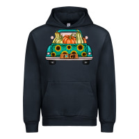 Navy i love fall truck Urban Hoodie - artisFamous