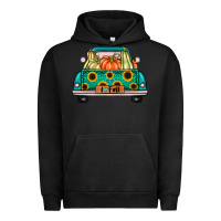 Pigment Black i love fall truck Urban Hoodie - artisFamous