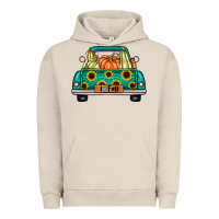 Pigment French Oak i love fall truck Urban Hoodie - artisFamous