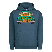 Pigment Midnight Navy i love fall truck Urban Hoodie - artisFamous