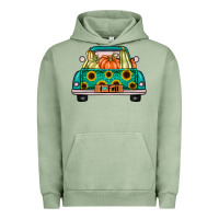 Pigment Oil Green i love fall truck Urban Hoodie - artisFamous