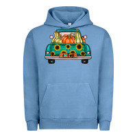 Pigment Pebble Blue i love fall truck Urban Hoodie - artisFamous