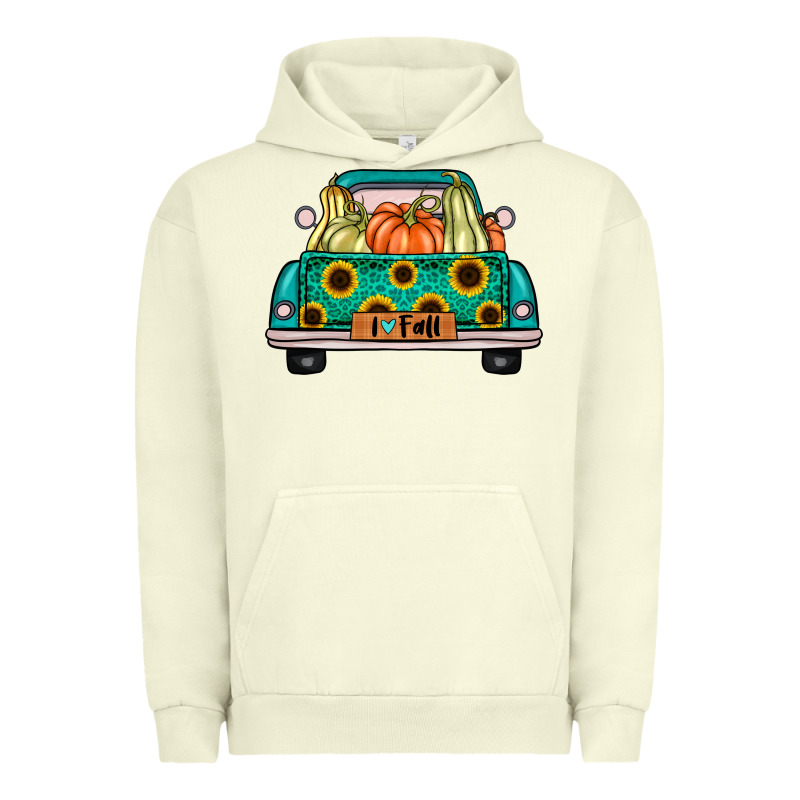 I Love Fall Truck Urban Hoodie by artisFamous | Teevron