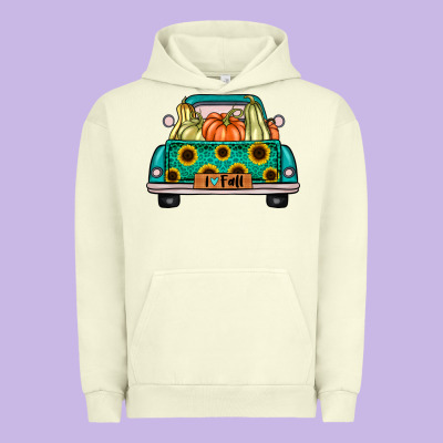 I Love Fall Truck Urban Hoodie Designed By Artisfamous