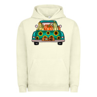 Pigment Pistachio i love fall truck Urban Hoodie - artisFamous