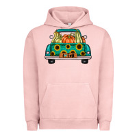 Pigment Salmon i love fall truck Urban Hoodie - artisFamous