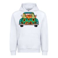 White i love fall truck Urban Hoodie - artisFamous