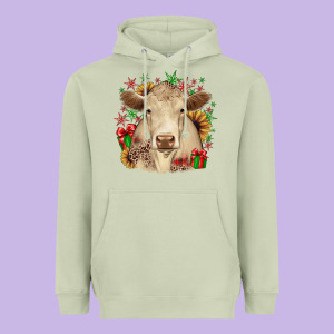 Christmas Charolais Heavyweight Hoodie Designed By Jahusdesignshop