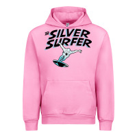 Fuchsia Pink silver surfer Urban Hoodie - artisFamous