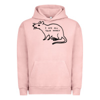 Pigment Salmon I Ate All Your Money Urban Hoodie - artisFamous