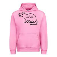 Fuchsia Pink I Ate All Your Money Urban Hoodie - artisFamous