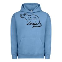 Pigment Pebble Blue I Ate All Your Money Urban Hoodie - artisFamous