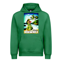 Emerald hawaii hula girl Urban Hoodie - artisFamous