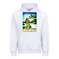 White hawaii hula girl Urban Hoodie - artisFamous