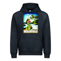 Navy hawaii hula girl Urban Hoodie - artisFamous