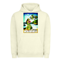 Pigment Pistachio hawaii hula girl Urban Hoodie - artisFamous