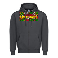 Smoke santa's helper with gifts Zipper Hoodie - AdoDesignShop
