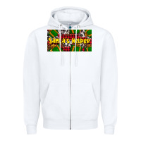 White santa's helper with gifts Zipper Hoodie - AdoDesignShop