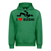 Emerald i love sushi funny Urban Hoodie - artisFamous