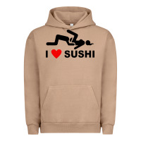 Pigment Burro i love sushi funny Urban Hoodie - artisFamous