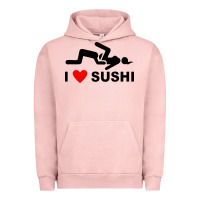 Pigment Salmon i love sushi funny Urban Hoodie - artisFamous