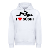 White i love sushi funny Urban Hoodie - artisFamous