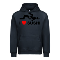 Navy i love sushi funny Urban Hoodie - artisFamous