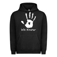 Pigment Black skyrim dark brotherhood we know hand novelty kids mens womens t shirt Urban Hoodie - artisFamous