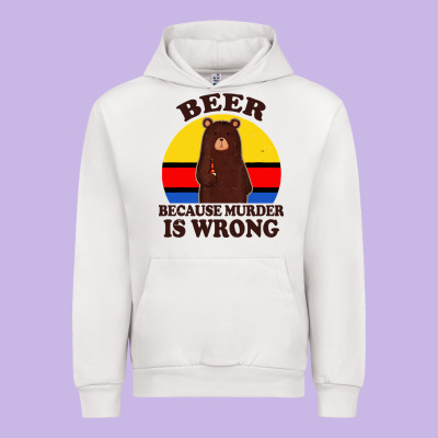 Funny Beer Because Murder Is Wrong For Drinking Men Lover Urban Hoodie Designed By Artisfamous