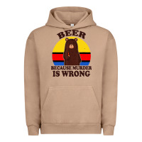 Pigment Burro funny beer because murder is wrong for drinking men lover Urban Hoodie - artisFamous
