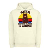 Pigment Pistachio funny beer because murder is wrong for drinking men lover Urban Hoodie - artisFamous