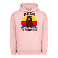 Pigment Salmon funny beer because murder is wrong for drinking men lover Urban Hoodie - artisFamous