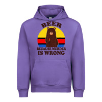 Tulip funny beer because murder is wrong for drinking men lover Urban Hoodie - artisFamous