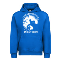 Cobalt i love horror movies and my corgi funny corgi Urban Hoodie - artisFamous