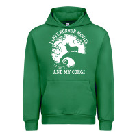 Emerald i love horror movies and my corgi funny corgi Urban Hoodie - artisFamous