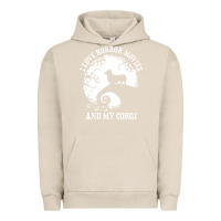Pigment French Oak i love horror movies and my corgi funny corgi Urban Hoodie - artisFamous