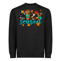 Black cozy season with coffee cup Heavyweight Sweatshirt - AdoDesignShop