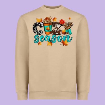 Cozy Season With Coffee Cup Heavyweight Sweatshirt Designed By Adodesignshop
