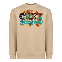 Mushroom cozy season with coffee cup Heavyweight Sweatshirt - AdoDesignShop