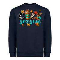Navy cozy season with coffee cup Heavyweight Sweatshirt - AdoDesignShop