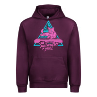 Mauve Wine Cats on Synthesizers in Space Urban Hoodie - artisFamous
