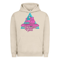 Pigment French Oak Cats on Synthesizers in Space Urban Hoodie - artisFamous