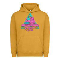 Pigment Peanut Butter Cats on Synthesizers in Space Urban Hoodie - artisFamous
