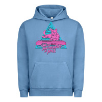 Pigment Pebble Blue Cats on Synthesizers in Space Urban Hoodie - artisFamous