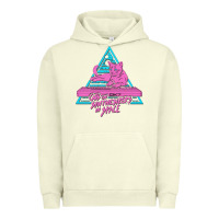 Pigment Pistachio Cats on Synthesizers in Space Urban Hoodie - artisFamous