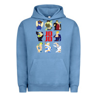 Pigment Pebble Blue jojo adventure Urban Hoodie - artisFamous