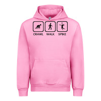 Fuchsia Pink crawl walk spike volleyball Urban Hoodie - artisFamous
